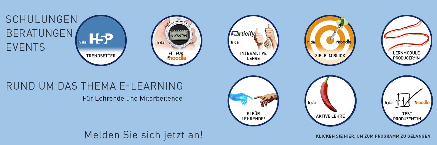 Schulungen, Beratungen, Events rund um das Thema E-Learning